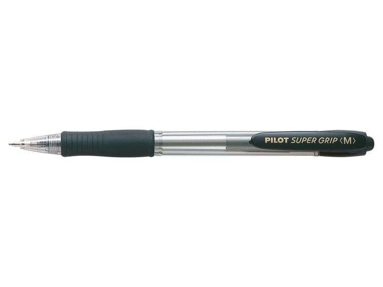 Pilot Boligrafo de Bola Retractil SuperGrip - Punta Redonda 1.0mm - Trazo 0.27mm - Tinta de Aceite - Grip Ergonomico - Color Negro 1 Pilot Boligrafo de Bola Retractil SuperGrip - Punta Redonda 1.0mm - Trazo 0.27mm - Tinta de Aceite - Grip Ergonomico - Color Negro