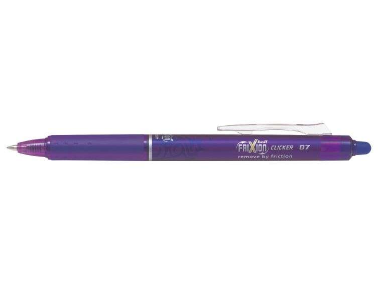 Pilot Frixion Clicker Boligrafo de Gel Borrable Retractil - Punta de Bola 0.7mm - Trazo 0.4mm - Grip Ergonomico - Color Violeta 1 Pilot Frixion Clicker Boligrafo de Gel Borrable Retractil - Punta de Bola 0.7mm - Trazo 0.4mm - Grip Ergonomico - Color Violeta