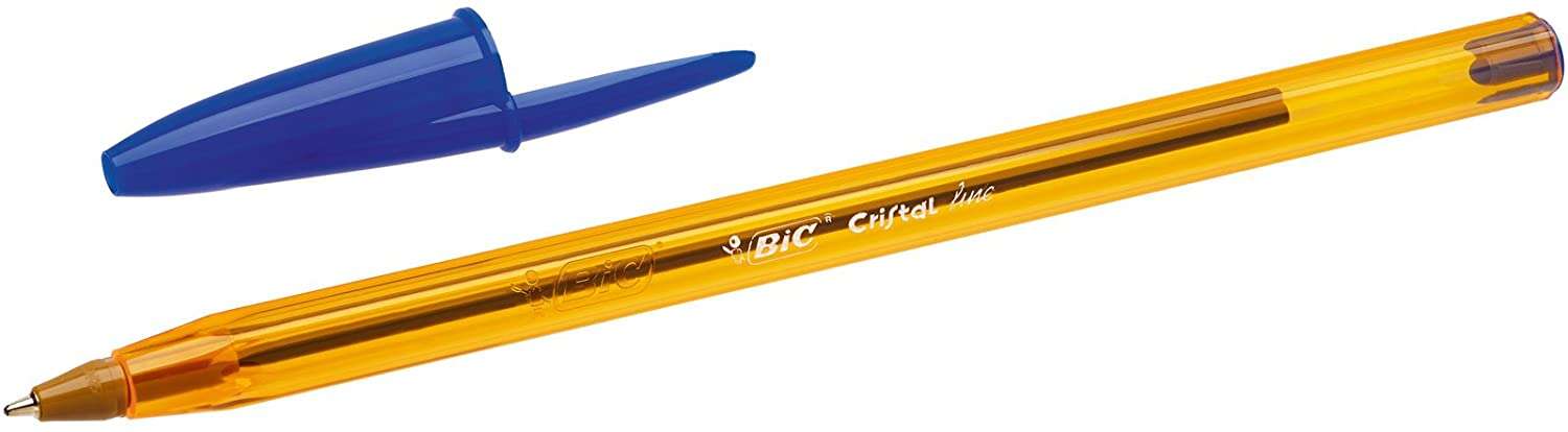 Bic Cristal Original Fine Boligrafo de Bola - Punta Redonda de 0.8mm - Trazo de 0.30mm - Tinta con Base de Aceite - Translucido - Color Azul 1 Bic Cristal Original Fine Boligrafo de Bola - Punta Redonda de 0.8mm - Trazo de 0.30mm - Tinta con Base de Aceite - Translucido - Color Azul