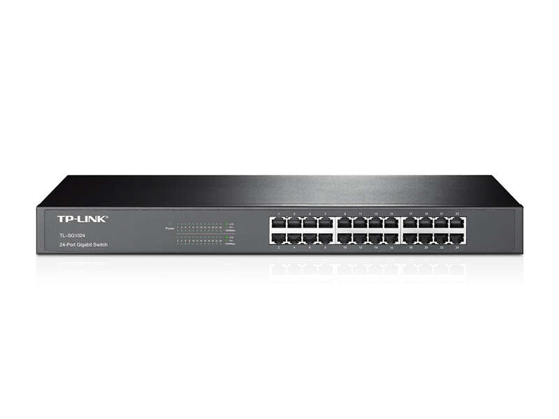 TP-Link Switch con 24 Puertos Gigabit - Tecnologia Verde 1 TP-Link Switch con 24 Puertos Gigabit - Tecnologia Verde