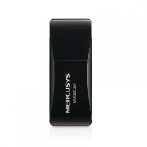 Mercusys N300 Mini Adaptador Inalambrico USB 2.0 - Hasta 300Mbps - Color Negro