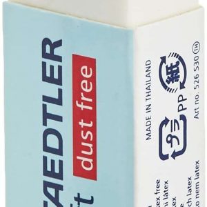 Staedtler Soft 526 S30 Goma de Borrar - Plastico - Maxima Limpieza - Faja Protectora - No Decolora el Papel - Color Blanco