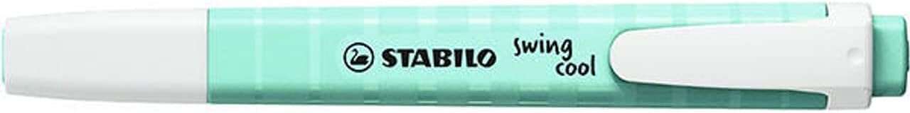 Stabilo Swing Cool Pastel Marcador Fluorescente - Cuerpo Plano - Punta Biselada - Trazo entre 1 y 4mm - Tinta con Base de Agua - Color Toque de Turquesa