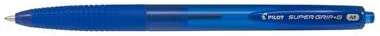 Pilot Boligrafo de Bola Retractil SuperGrip G - Punta Redonda 1.0mm - Trazo 0.4mm - Tinta de Aceite - Grip Ergonomico - Color Azul