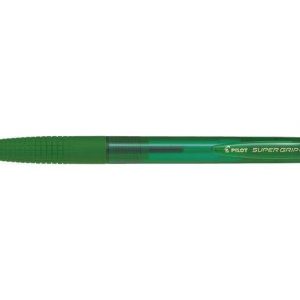 Pilot SuperGrip G Boligrafo de Bola Retractil - Punta Redonda 1.0mm - Trazo 0.4mm - Tinta de Aceite - Grip Ergonomico - Color Verde