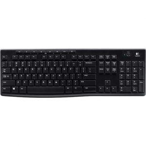 Logitech K270 Teclado Inalambrico USB - Resistente a Salpicaduras - Teclas de Acceso Rapido - Color Negro