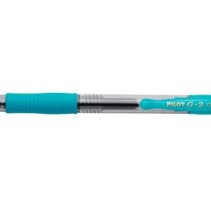 Pilot Boligrafo de Gel G2 Rollerball Retractil - Recargable - Punta de Bola Redonda 0.7mm - Trazo 0.32mm - Grip Ergonomico - Color Turquesa