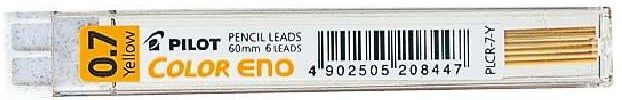 Pilot Pack de 6 Minas para Portaminas Color Eno H-197 0.7mm - Minas Color Amarillo