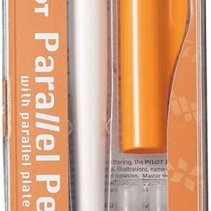Pilot Pack de Pluma Estilografica Parallel Pen 2.4mm - Punta de Acero - Trazo de 2.4mm - 2 Recargas - Color Negro/Rojo