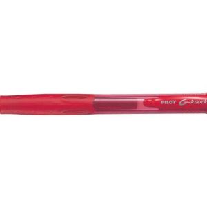 Pilot Boligrafo de Gel G-Knock - Recargable - Fabricado con Plastico Reciclado - Punta de Bola 0.7mm - Trazo 0.32mm - Color Rojo