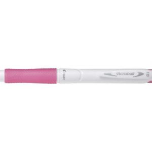 Pilot Boligrafo de Bola Retractil Acroball PureWhite - Recargable - Fabricado con Plastico Reciclado - Punta Redonda 1mm - Trazo 0.28mm - Grip Ergonomico - Color Rosa