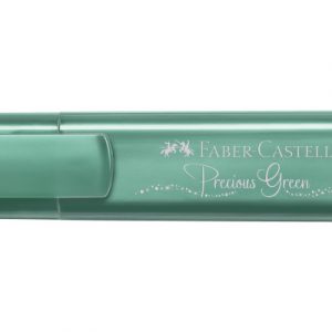 Faber-Castell Textliner 46 Metallic Marcador Fluorescente - Punta Biselada - Trazo entre 1mm y 5mm - Tinta con Base de Agua - Color Verde Metalico