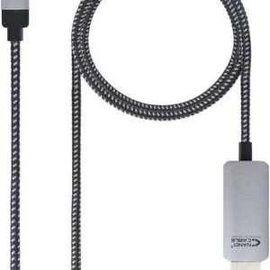 Nanocable Cable Conversor USB-C Macho a HDMI Macho 3m - Color Negro/Plata