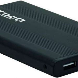Tooq Carcasa Externa HDD/SDD 2.5" hasta 9,5mm SATA USB 2.0 - Color Negro