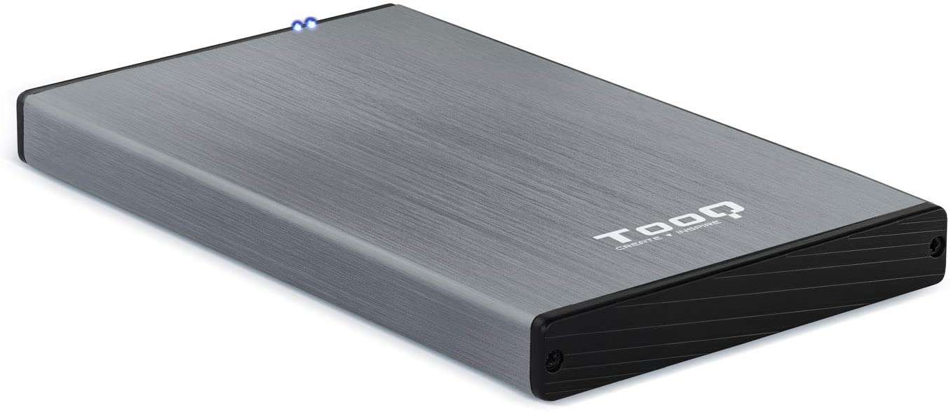 Tooq Carcasa Externa HDD/SDD 2.5" hasta 9,5mm SATA USB 3.0 - Color Gris 1 Tooq Carcasa Externa HDD/SDD 2.5" hasta 9,5mm SATA USB 3.0 - Color Gris