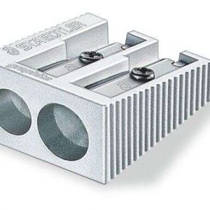 Staedtler Sacapuntas Metalico con Cuchilla de Metal - Angulo de Afilado de 23° y 30º - 2 Agujeros