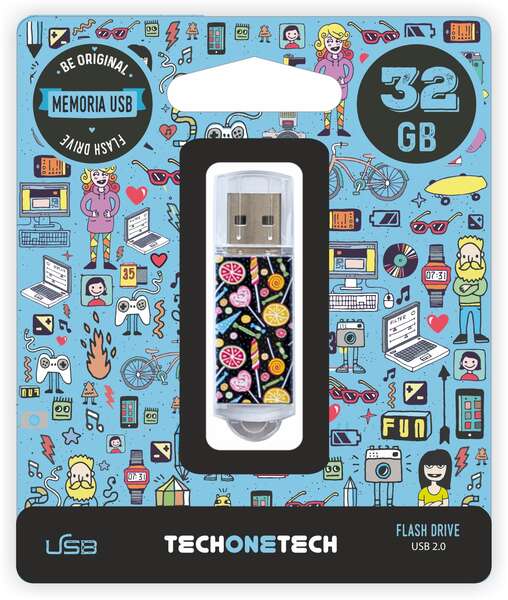 TechOneTech Candy Pop Memoria USB 2.0 32GB (Pendrive) 1 TechOneTech Candy Pop Memoria USB 2.0 32GB (Pendrive)