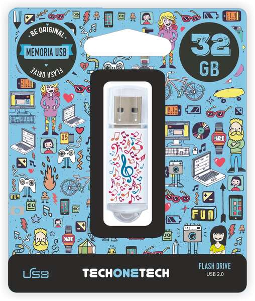 TechOneTech Music Dream Memoria USB 2.0 32GB (Pendrive) 1 TechOneTech Music Dream Memoria USB 2.0 32GB (Pendrive)
