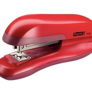 Rapid F16 Grapadora de Sobremesa - Hasta 30 Hojas - Grapado Abierto, Cerrado y Clavado - Color Rojo