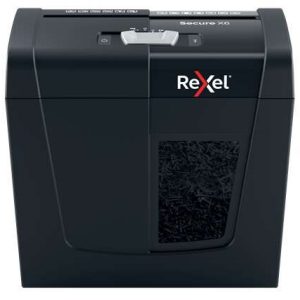 Rexel Secure X6 Destructora de Papel Manual Corte en Particulas P-4 - Destruye hasta 6 Hojas a la Vez - Capacidad de la Papelera 10L - Color Negro