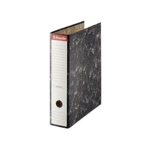 Esselte Archivador de Palanca Formato A4 - Lomo 75mm - Capacidad para 500 Hojas - Color Negro Jaspeado