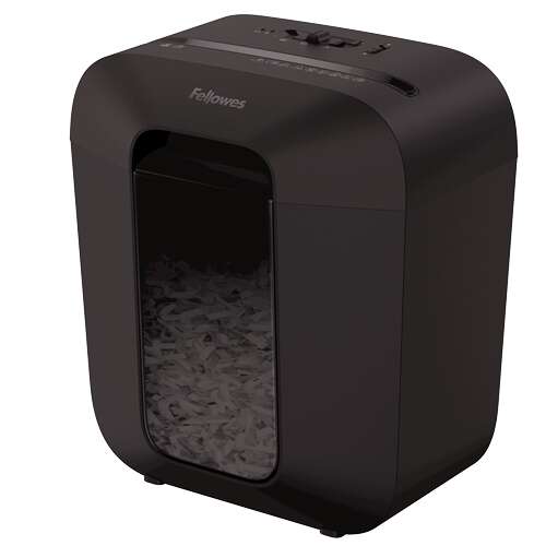 Fellowes LX25 Destructora de Papel Manual Corte en Particulas P-4 - Destruye hasta 6 Hojas - Papelera de 11.5L - Color Negro