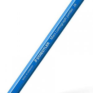 Staedtler Mars Lumograph Jumbo 100J Lapiz de Grafito - Mina 2B - Acabados Metalicos - Diametro de Mina 5.3mm Aprox - Madera de Bosques Sostenibles