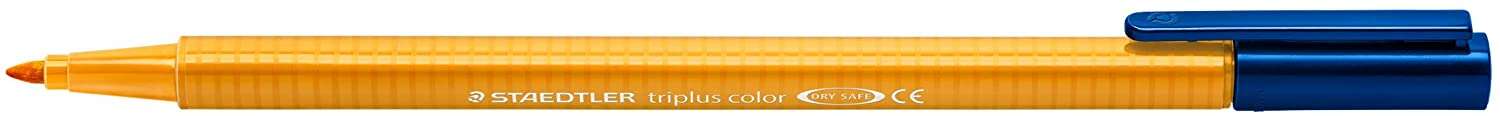 Staedtler Triplus Color 323 Rotulador de Punta Fina - Trazo 1mm Aprox - Tinta Base de Agua - Color Naranja Claro