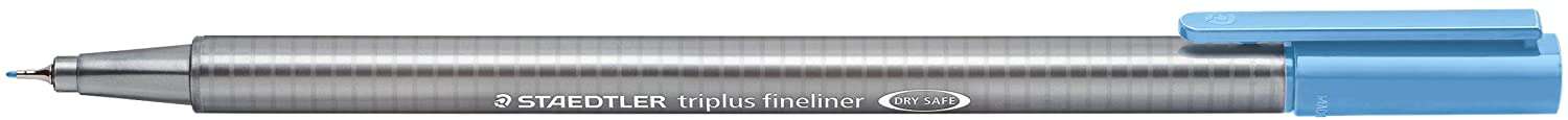 Staedtler Triplus Fineliner 334 Rotulador de Punta Fina - Trazo de 0.3mm - Tinta Base de Agua - Color Azul Cielo