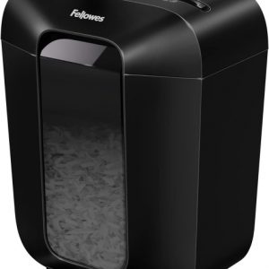 Fellowes LX50 Destructora de Papel Manual Corte en Particulas P-4 - Destruye hasta 9 Hojas a la Vez - Capacidad de la Papelera 17L - Color Negro