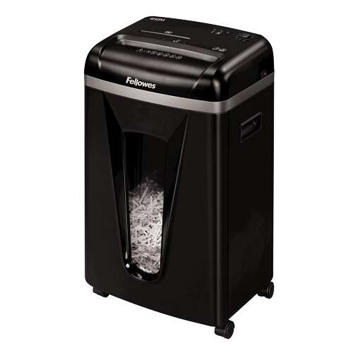 Fellowes 450M Destructora de Papel Manual Microcorte P-5 - Destruye hasta 9 Hojas - Papelera de 22L - Color Negro