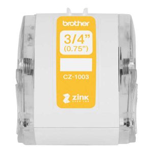 Brother CZ1003 Rollo de Etiquetas Originales de Tamaño Personalizado - Ancho 19mm x 5 metros - Zero Ink