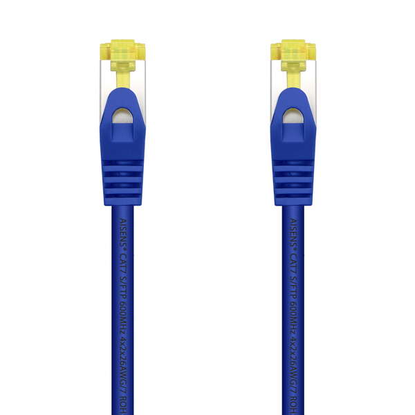 Aisens Cable de Red Latiguillo RJ45 LSZH Cat.7 600 MHz S/FTP PIMF AWG26 - 0.5M - Color Azul