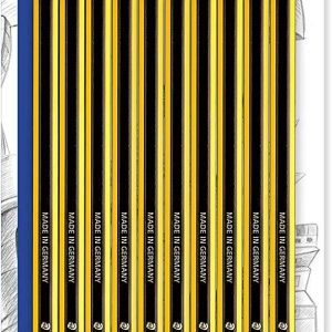 Staedtler Noris 120 Pack de 10 Lapices de Grafito Hexagonales HB - Resistencia a la Rotura - Madera de Bosques Sostenibles