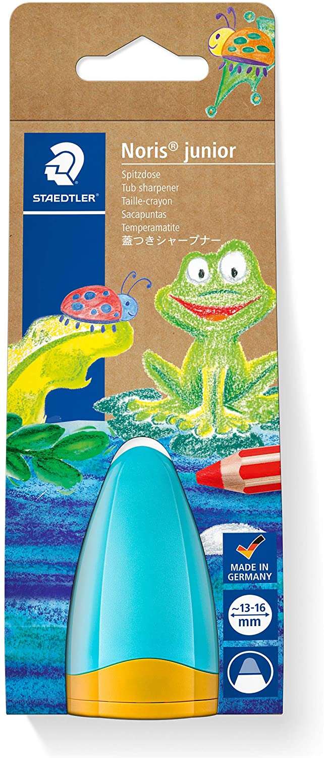 Staedtler Noris Junior 516 Sacapuntas de Plastico con Deposito - Forma Conica para Manos Pequeñas - Para Lapices Gruesos 1 Staedtler Noris Junior 516 Sacapuntas de Plastico con Deposito - Forma Conica para Manos Pequeñas - Para Lapices Gruesos