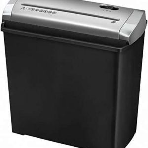 Fellowes Trito 2S Destructora de Papel Manual Corte en Tiras - Destruye hasta 5 Hojas a la Vez - Capacidad de la Papelera 11L - Color Negro/Plata