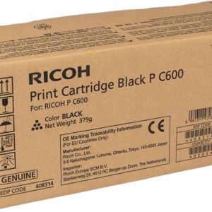 Ricoh PC600 Negro Cartucho de Toner Original - 408314/P C600BK
