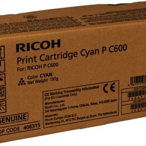Ricoh PC600 Cyan Cartucho de Toner Original - 408315/P C600C