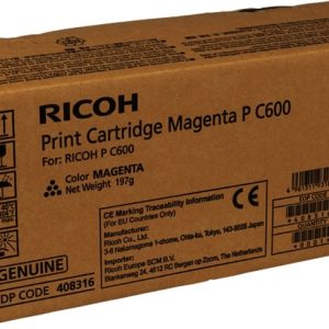 Ricoh PC600 Magenta Cartucho de Toner Original - 408316/P C600M