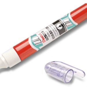 Pentel Boligrafo Corrector 7ml - Secado Rapido - Punta de Valvula Metalica - Cuerpo Color Rojo