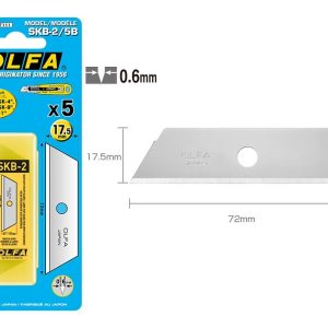 Olfa Pack de 5 Cuchillas de Respuesto para Cutters Olfa SK-4, SK-5, SK-9 y UTC-1 - Acero Inoxidable