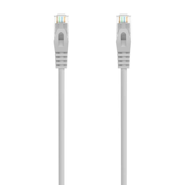 Aisens Cable de Red Latiguillo RJ45 LSZH Cat.6A 500 MHZ UTP AWG24 - 20m - Libre de Halogenos - 10 Gigabit/s - Color Gris