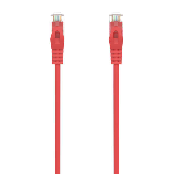 Aisens Cable de Red Latiguillo RJ45 LSZH Cat.6A 500 MHZ UTP AWG24 - 2m - Libre de Halogenos - 10 Gigabit/s - Color Rojo