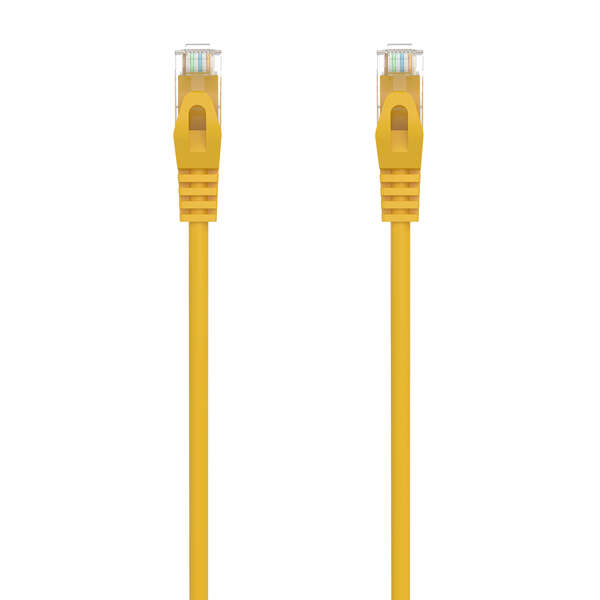 Aisens Cable de Red Latiguillo RJ45 LSZH Cat.6A 500 MHZ UTP AWG24 - 0.3m - Libre de Halogenos - 10 Gigabit/s - Color Amarillo