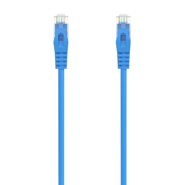 Aisens Cable de Red Latiguillo RJ45 LSZH Cat.6A 500 MHZ UTP AWG24 - 1.5m - Libre de Halogenos - 10 Gigabit/s - Color Azul