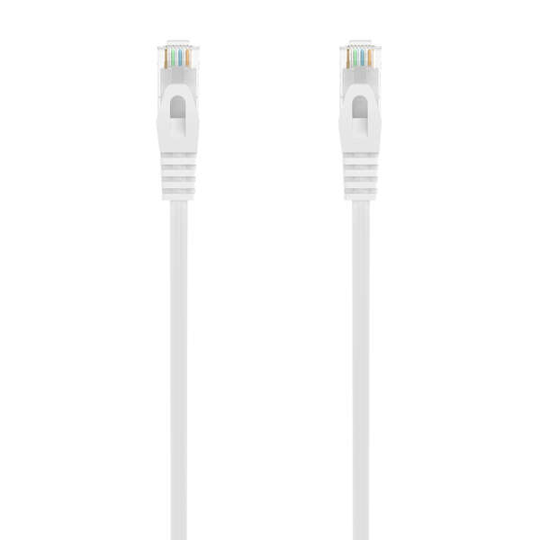 Aisens Cable de Red Latiguillo RJ45 LSZH Cat.6A 500 MHZ UTP AWG24 - 3m - Libre de Halogenos - 10 Gigabit/s - Color Blanco