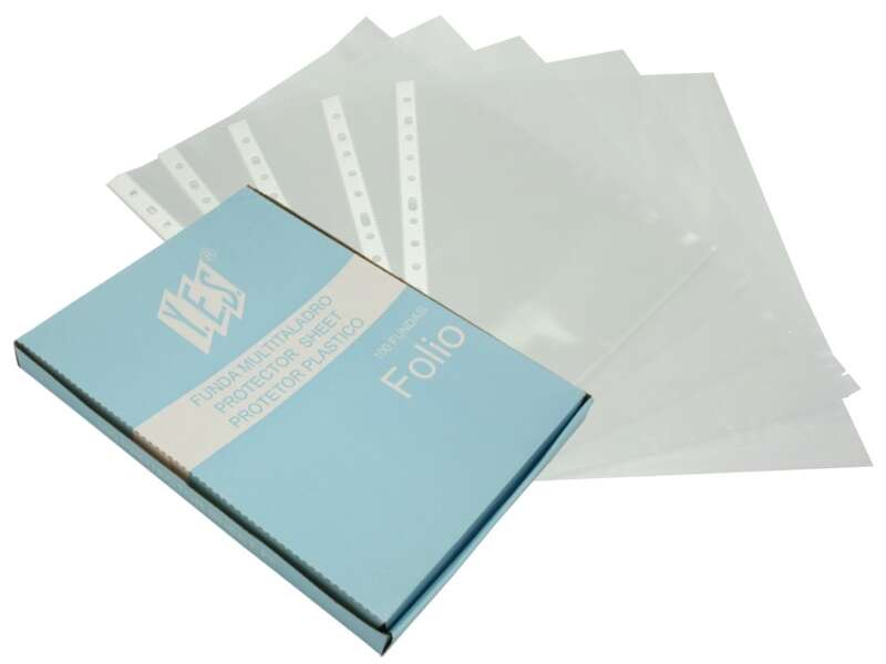 Bismark Caja de 100 Fundas Multitaladro 70 Micras Folio - Polipropileno Rugoso 1 Bismark Caja de 100 Fundas Multitaladro 70 Micras Folio - Polipropileno Rugoso