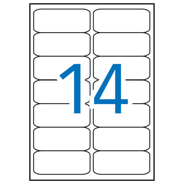 Apli Etiquetas Blancas Permanentes 99.1 x 38.1mm 100 Hojas