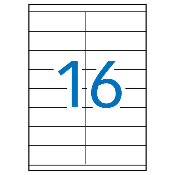 Apli Etiquetas Blancas Permanentes Recicladas 105.0 x 35.0mm 100 Hojas