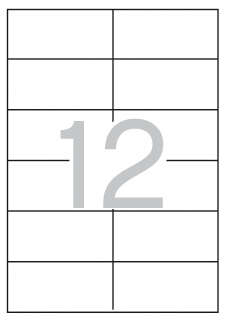 Apli Etiquetas Blancas Permanentes 97.0 x 42.4mm 25 Hojas